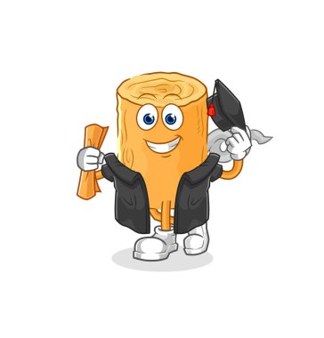 the wooden corkscrew graduation vector. cartoon characte