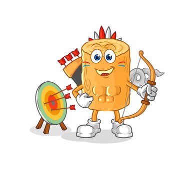 the wooden corkscrew native american tribe. cartoon mascot vecto