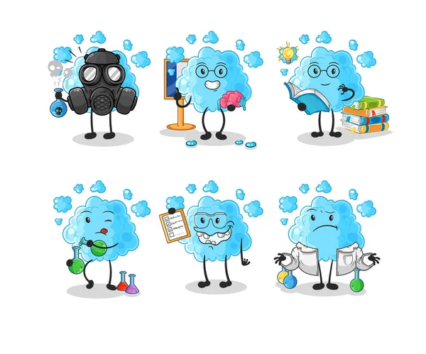 cloud cute cartoon icons set vector illustration 
