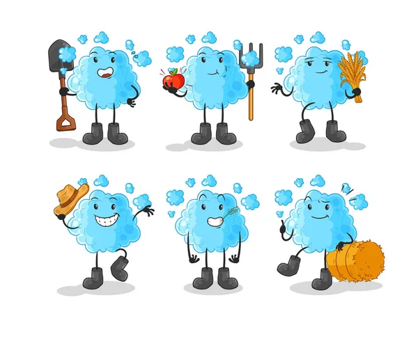 Foam Troops Character Cartoon Mascot Vecto — Stock Vector
