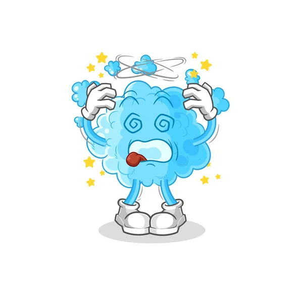 Foam Dizzy Head Mascot Cartoon Vecto — Wektor stockowy