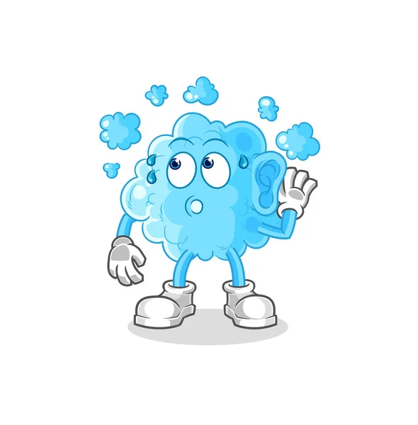 Foam Eavesdropping Vector Cartoon Characte — Vettoriale Stock