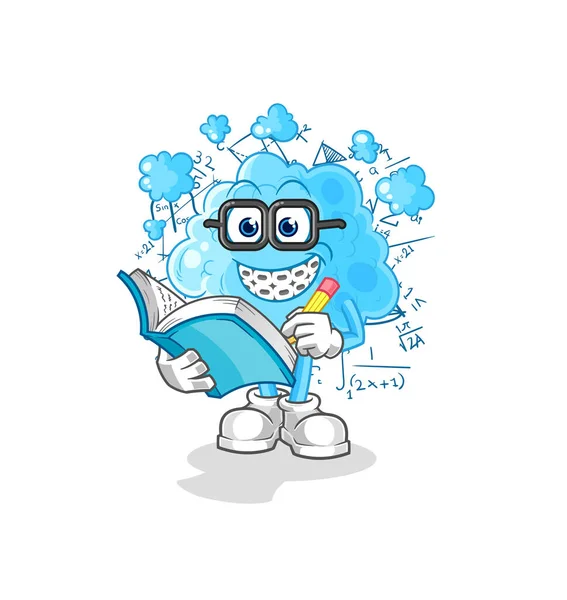 Foam Geek Cartoon Cartoon Mascot Vecto — Vetor de Stock