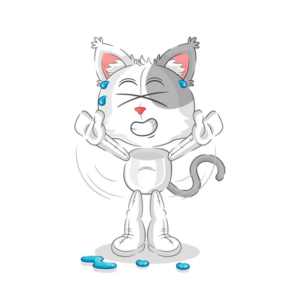 Cat Stretching Character Cartoon Mascot Vecto — Stockvector