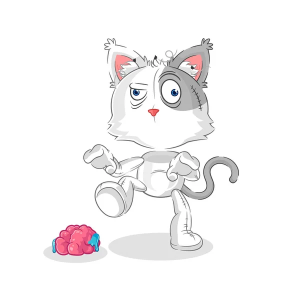 猫ゾンビのキャラクターマスコット ベクト — ストックベクタ
