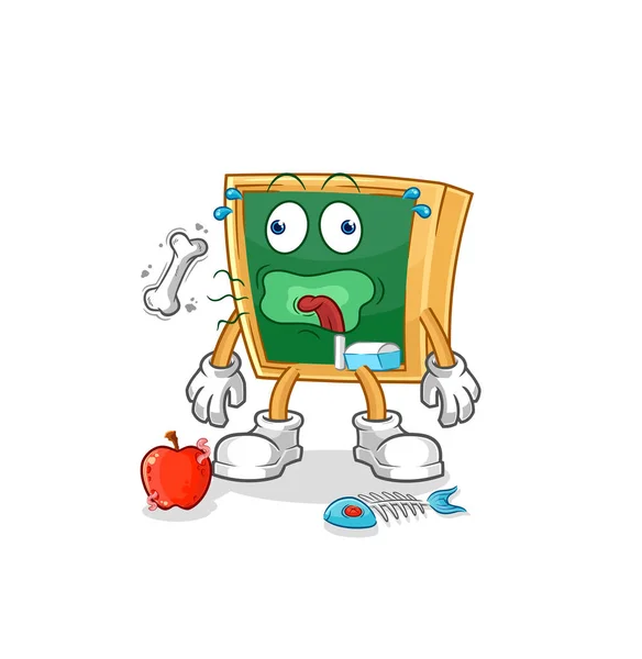 Blackboard Burp Mascot Cartoon Vecto — Wektor stockowy