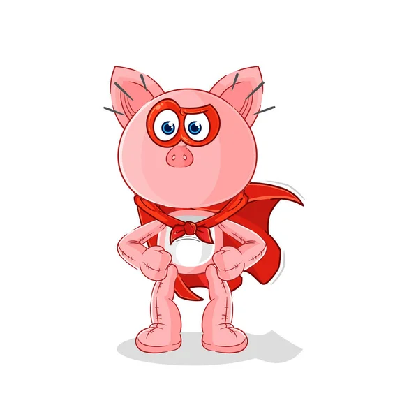 Pig Heroes Vector Cartoon Characte — Stock Vector