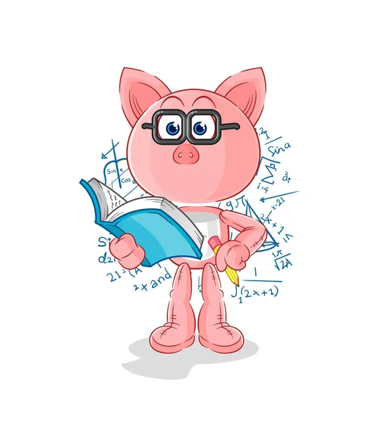 Desenho Animado Porco Totó Mascote Desenhos Animados Vecto — Vetor de Stock