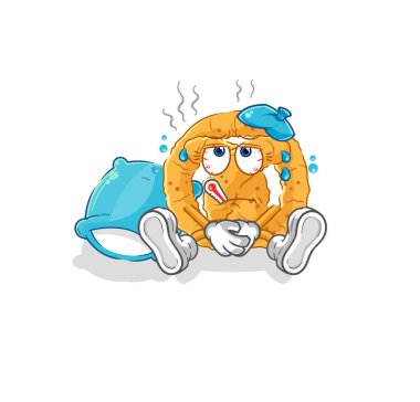 the pretzel sick vector. cartoon characte