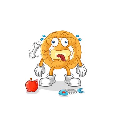 the pretzel burp mascot. cartoon vecto