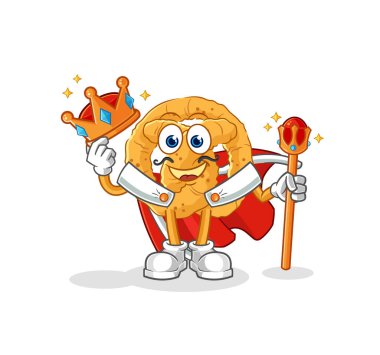 the pretzel king vector. cartoon characte
