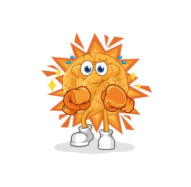 the pretzel boxer character. cartoon mascot vecto