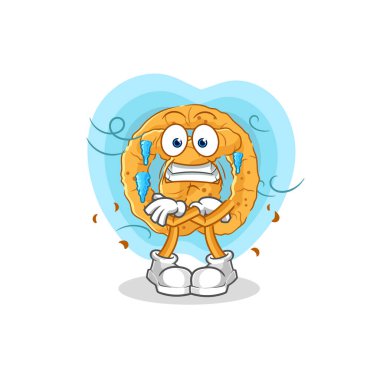 the pretzel cold illustration. character vecto