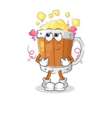 the beer mug shy vector. cartoon characte