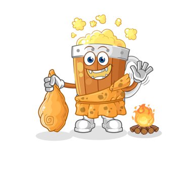 the beer mug ancient cartoon. cartoon mascot vecto