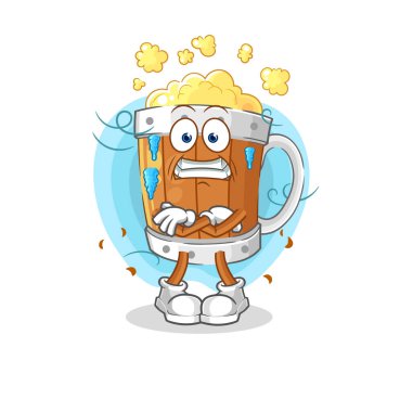the beer mug cold illustration. character vecto