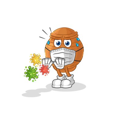 the clay pot refuse viruses cartoon. cartoon mascot vecto