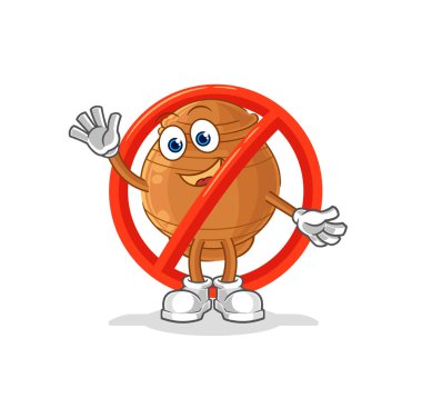 the say no to clay pot mascot. cartoon vecto