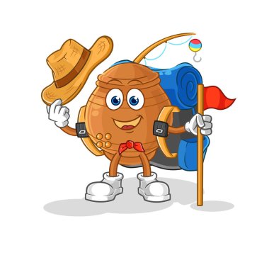 the clay pot scout vector. cartoon characte