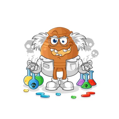 the clay pot mad scientist illustration. character vecto