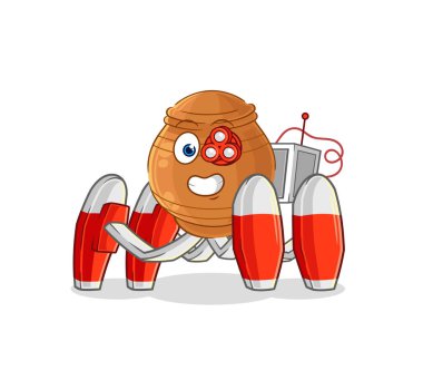 the clay pot future robot vector. cartoon characte