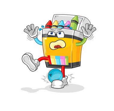 the crayon hiten by bowling cartoon. cartoon mascot vecto