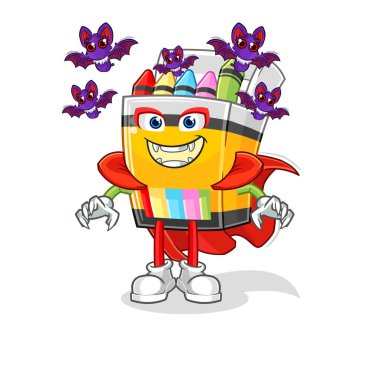 the crayon Dracula illustration. character vecto
