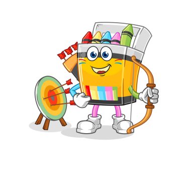 the crayon native american tribe. cartoon mascot vecto