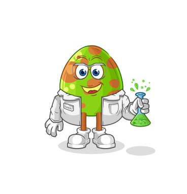 the dinosaur egg scientist character. cartoon mascot vecto