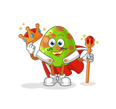 the dinosaur egg king vector. cartoon characte
