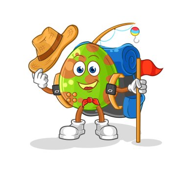 the dinosaur egg scout vector. cartoon characte