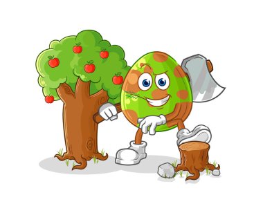 the dinosaur egg Carpenter illustration. character vecto