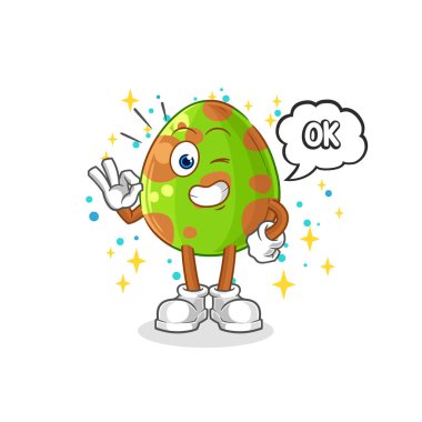 Dinozor yumurtası kabul ediyor. çizgi film vektosu