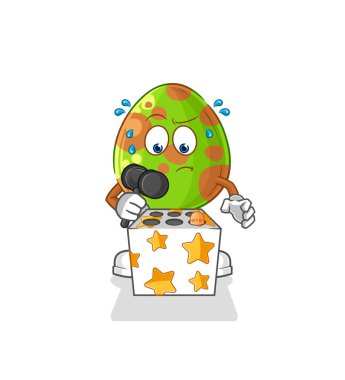 Dinazor yumurtası oyunu bir köstebek maskotunu öldürdü. çizgi film vektosu