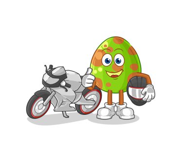 Dinazor Yumurta Yarışçısı karakteri. karikatür maskotu vektosu