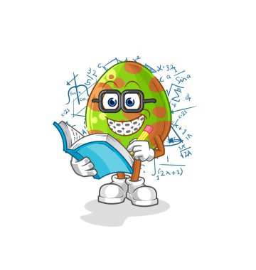 Dinozor yumurtası çizgi filmi. karikatür maskotu vektosu