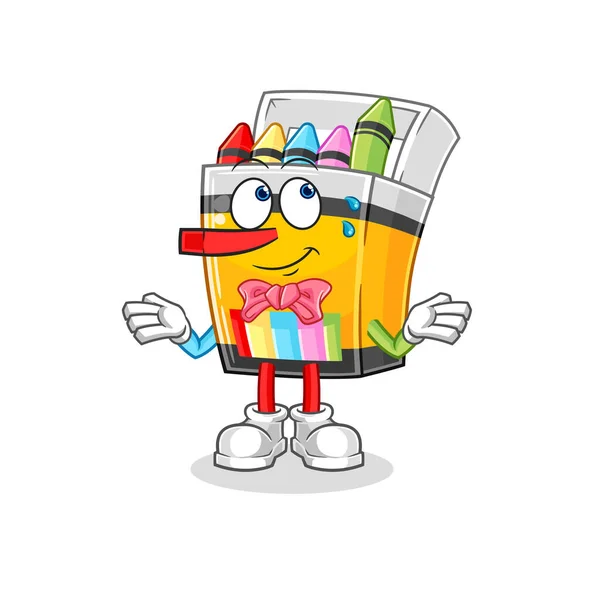 Crayon Lie Pinocchio Character Cartoon Mascot Vecto — Wektor stockowy