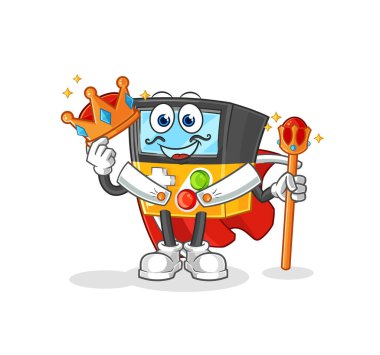 the gameboy king vector. cartoon characte