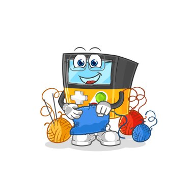 the gameboy tailor mascot. cartoon vecto