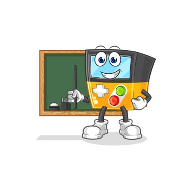 the gameboy teacher vector. cartoon characte