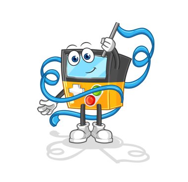 the gameboy Rhythmic Gymnastics mascot. cartoon vecto