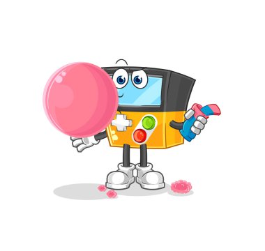 the gameboy chewing gum vector. cartoon characte