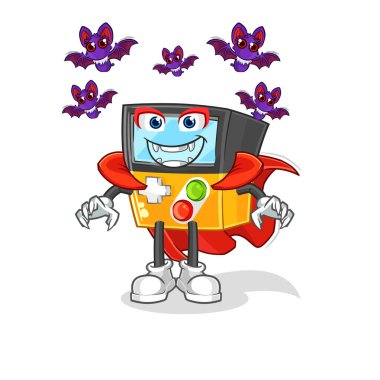 the gameboy Dracula illustration. character vecto