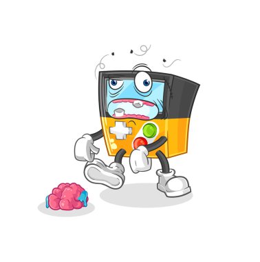 the gameboy zombie character.mascot vecto