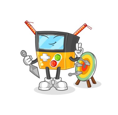 the gameboy ninja cartoon. character vecto