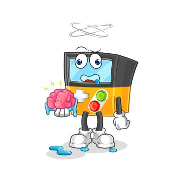 the gameboy no brain vector. cartoon characte