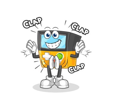 the gameboy applause illustration. character vecto