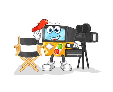 the gameboy director mascot. cartoon vecto