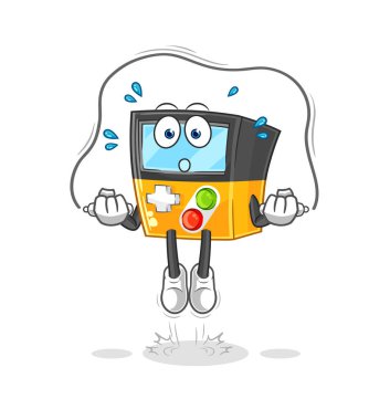 the gameboy jump rope exercise. character vecto