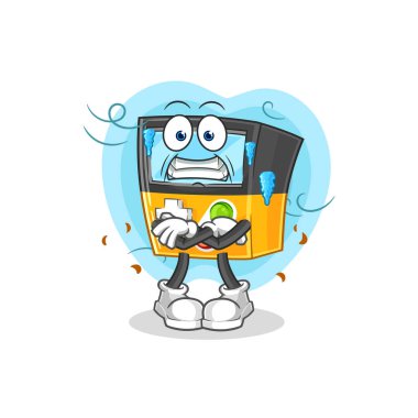 the gameboy cold illustration. character vecto